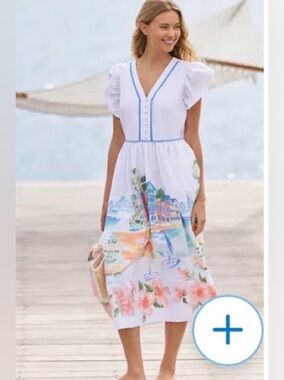 Sewing Down South Laurel Flutter Sleeve Midi Dress Button Front Charleston scene